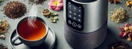 smart tea brewer. cup of tea and spices