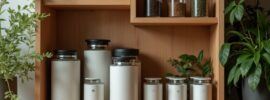 organized tea storage containers